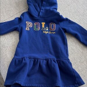 Polo by Ralph Lauren Kids Navy Hoodie Dress